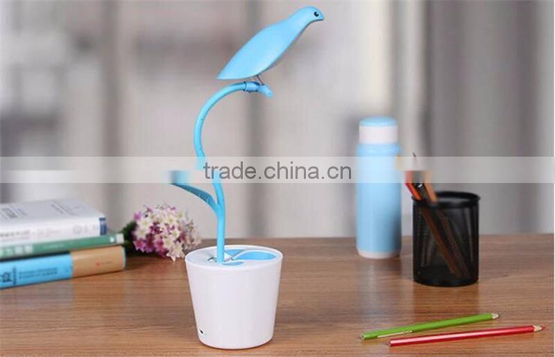 Simple Free Bird Lamp LED small table lamp bedroom bedside Foldable USB Rechargeable Lamps