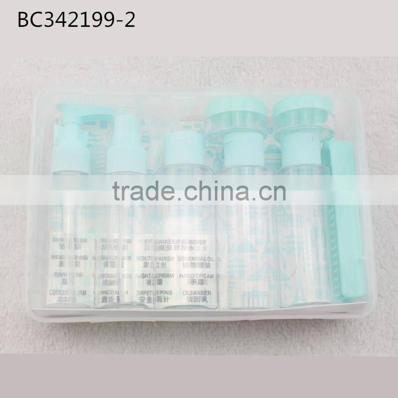 10Packs Leak Proof plastic travel kit storage bottle travelling bottle set for Makeup Cosmetic Toiletries Liquid Containers
