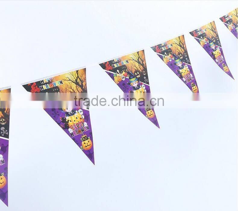 Halloween Decoration Supplies Triangle Flags Party String Hanging Decorative Flags For Wholesale