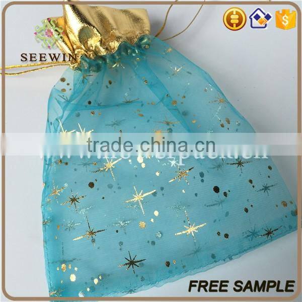 2017 hot sale gilding organza flower bag for cut flowers