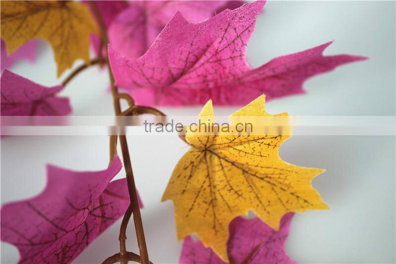 Home curtain gardens edging christmas decorative 1ft to 2ft or 30cm to 60cm artificial silk hanging maple branches EFYZ08 0601