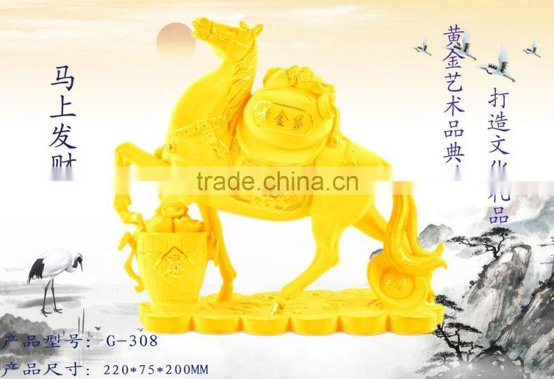 New gift 24k gold plated Pegasus Figurine decoration