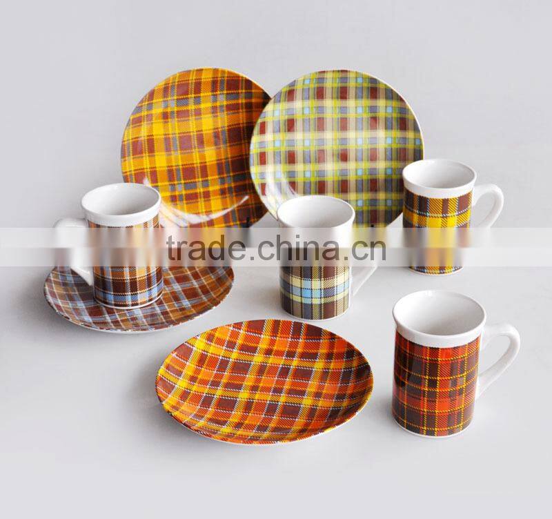 10"Porcelain Pizza Plate with Customized Designs, Round Ceramic Pizza plate