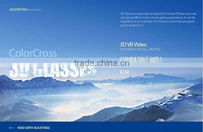 New design patent good quality color cross vr,3d vr glasses,vr shinecon supplier