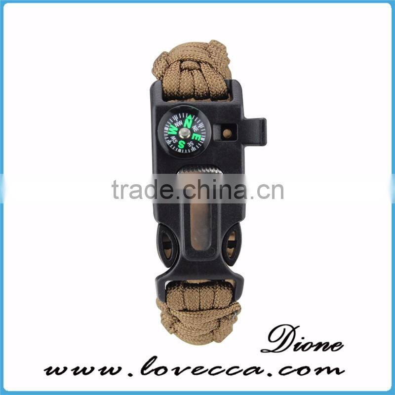 Wilderness survival guide braided military bracelets camping hiking gear