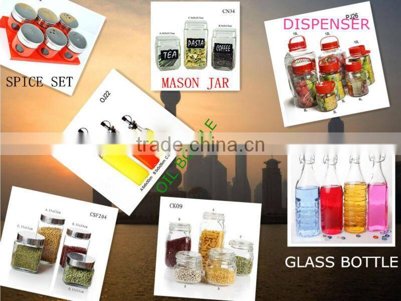colorful glass candle holder with handle