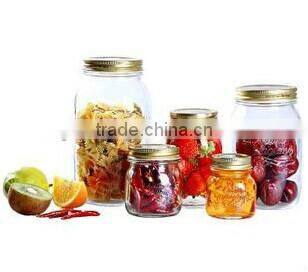 clear cylinder glass jar with tin lids for canning