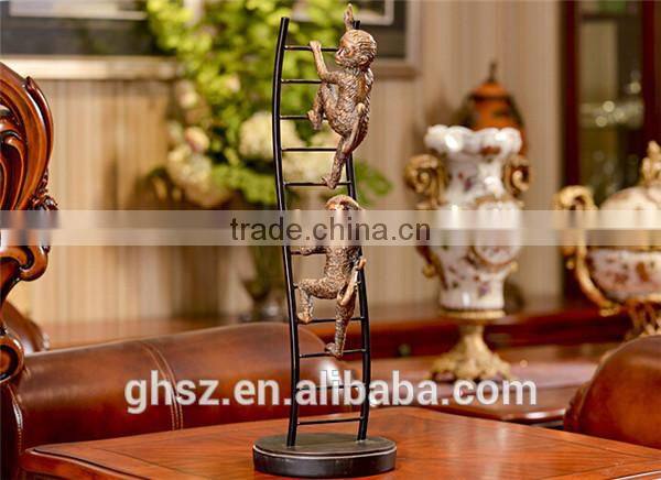 christmas decoration plastic figure table decor polyresin monkey sculpture