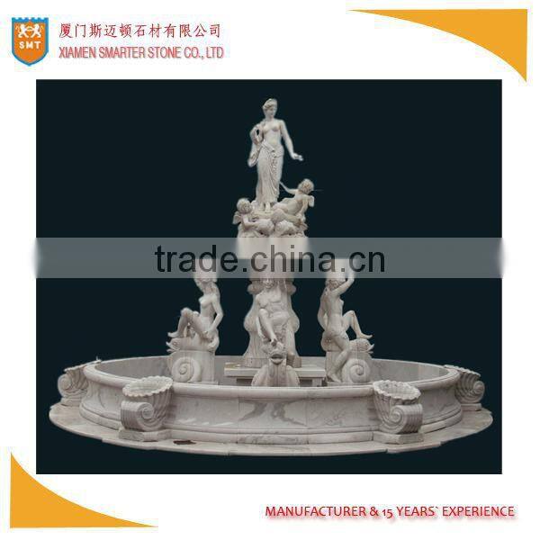 Black big stone water fountain for outdoor