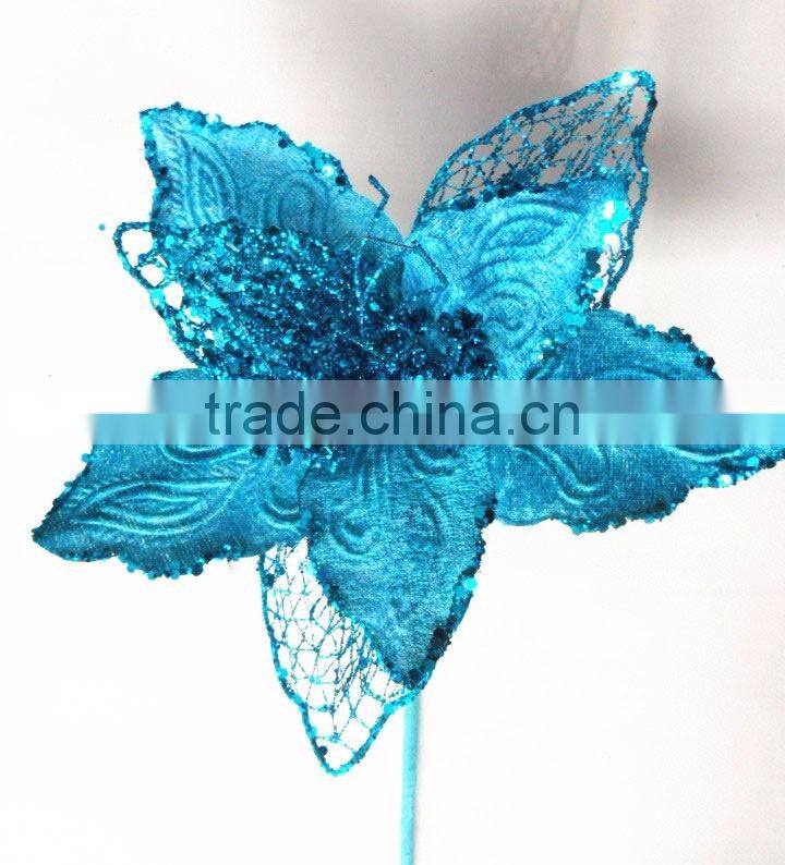 christmas decorations made in china artificial flowers making for home decoration for christmas market