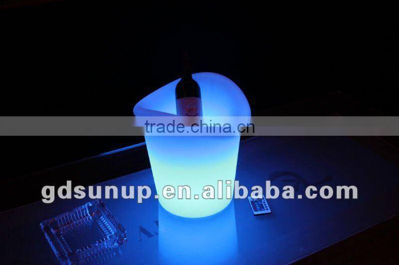 plastic direct price rechargeable colorful led champagne bucket