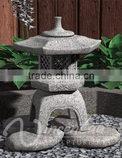 Wholesale outdoor decorative antique hand carved marble japanese stone lantern