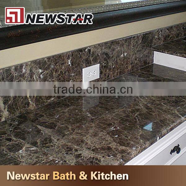 Chinese hot sales emperador dark marble kitchen top