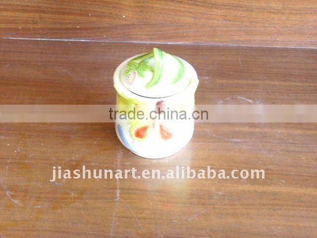 Ceramic embossment seal pot