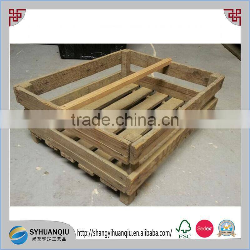 MEDIUM FRENCH GENUINE VINTAGE WOODEN GROCERS CRATE TRUG / BOX DISPLAY CASE CRATE