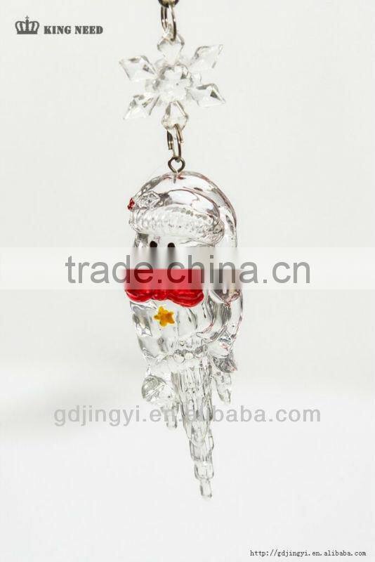 acrylic snowman head icicle Xmas hanging decorations