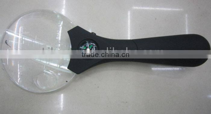 Cheap high quality magnifying glass with compass and light