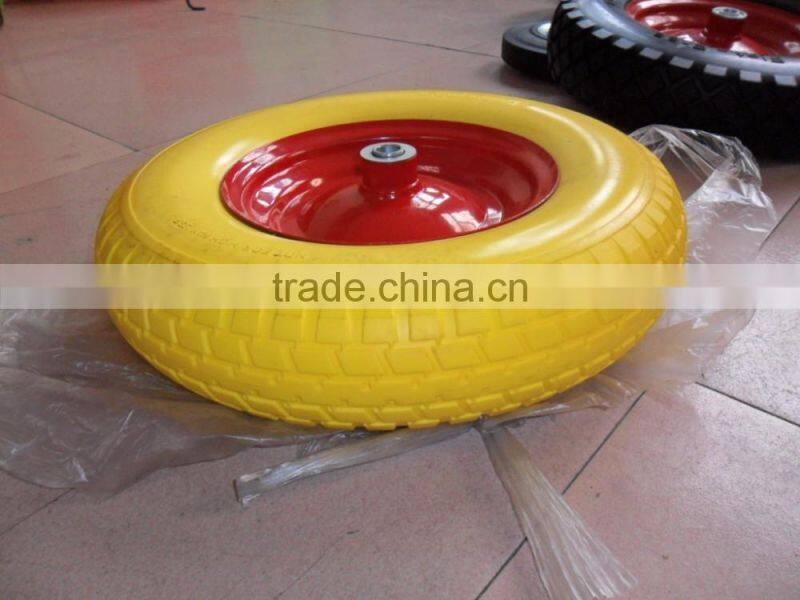 flat free tire 4.00-8 pu foam wheel FP4008