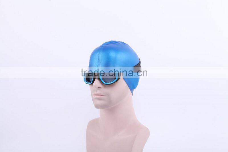 2016 New Panoramic Silicone Adult Swimming Goggles with Silver Mirrored lens (MM-7200)