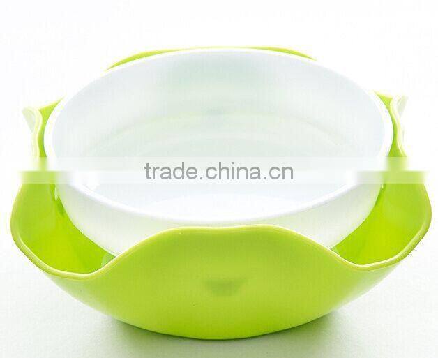 Household Multifunction 2 in 1 Plastic Food tray / Dry fruit tray