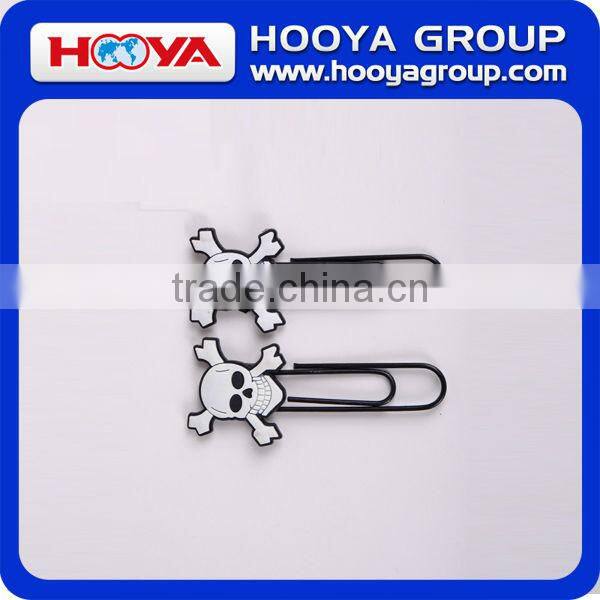 shaped fancy jumbo soft PVC promotional paper clip bookmark supplier