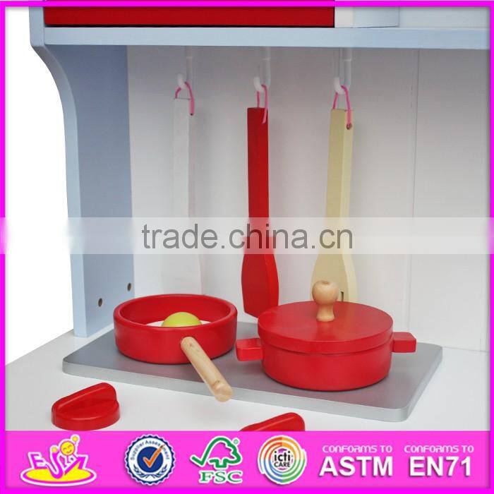 2016 new design preschool toy wooden children play kitchen sets W10C244