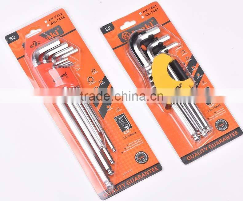 AK-7402 professional grade S2 steel hex key