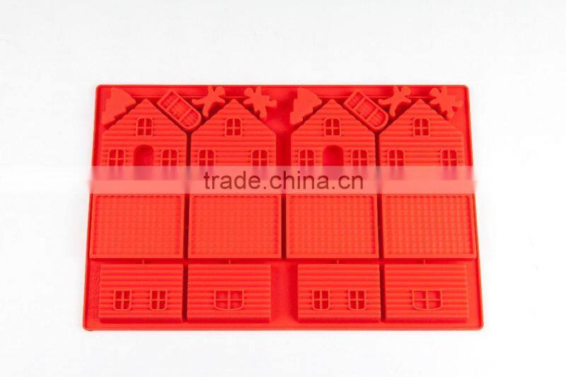11200 Gingerbread House shape Silicone cake mold
