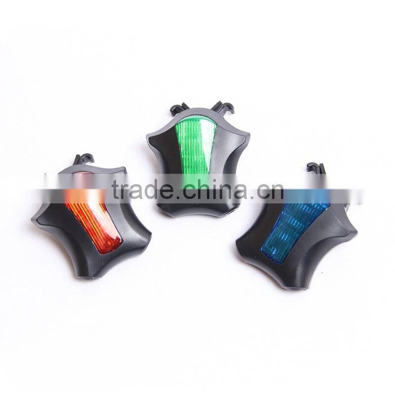 2016 new decorative Cycling Bicycle Bike Rear Tail Safety Warning Light 5 LED+ 2 Laser Flashing Lamp
