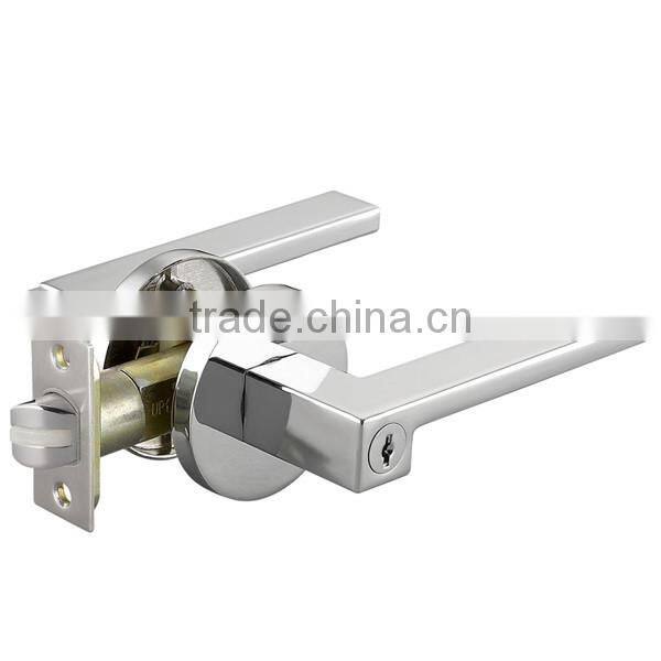 round stainless steel square lever handle door lock for hotel and home