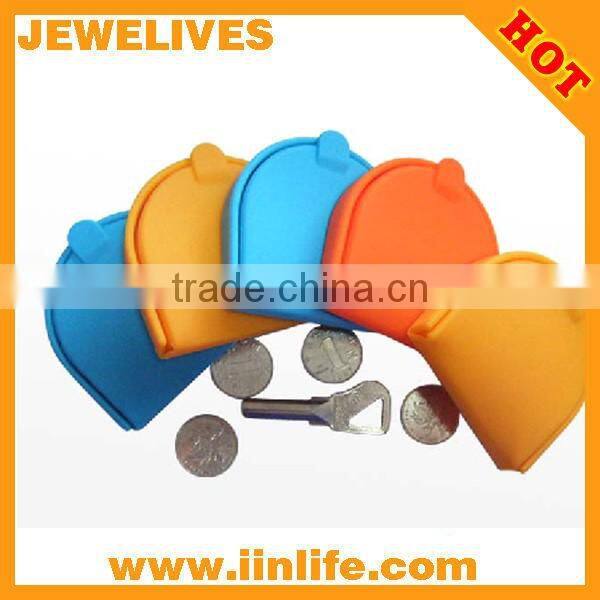 Reasonable price high quality candy color silicone coin wallet