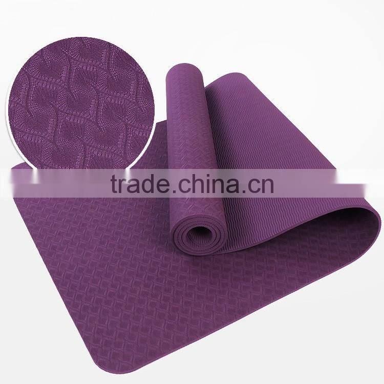 Wholesale ECO Custom Label anti-slip TPE Yoga Mat For Fitness