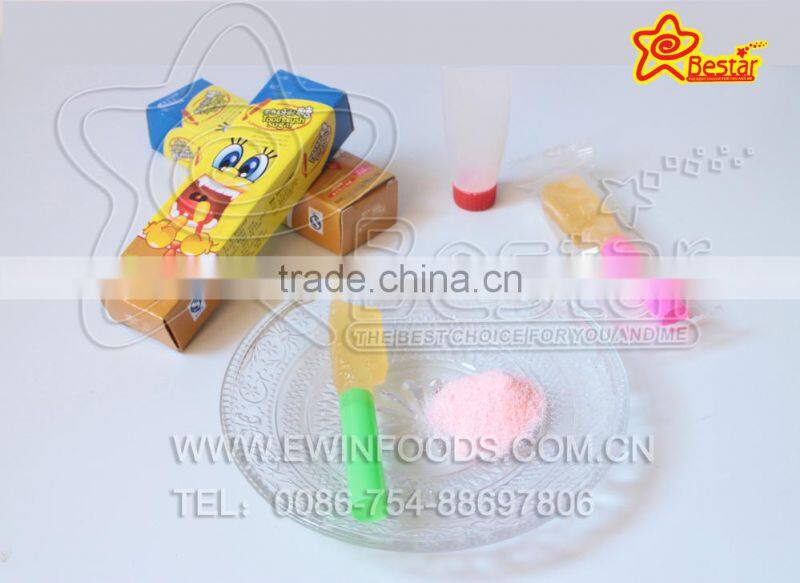 Toothbrush Lollipop With Toothpaste Sour Powder