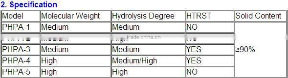 Coating agent anionic partially hydrolyzed polyacrylamide PHPA for drilling mud