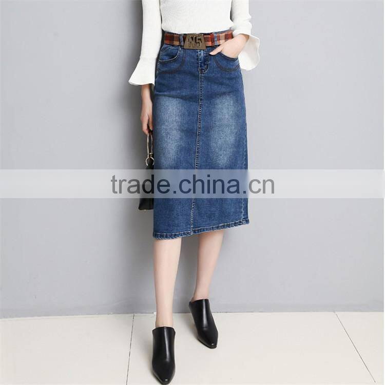2017 latest autumn denim long maxi skirts womens skirts