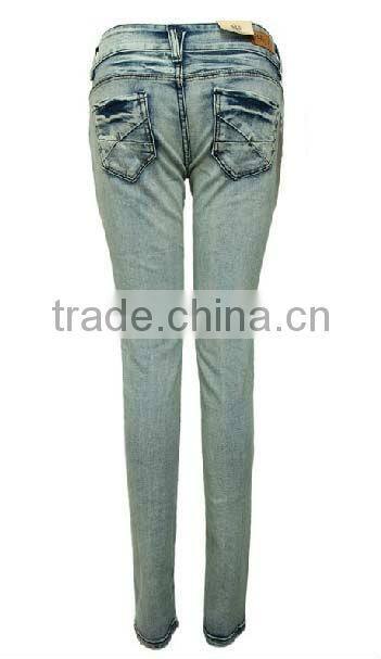 fashionable narrow leg women's sexy slim fit jean cotton pants