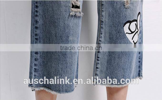 hot sale fashion jeans hip hop ripped jeans for women 2016