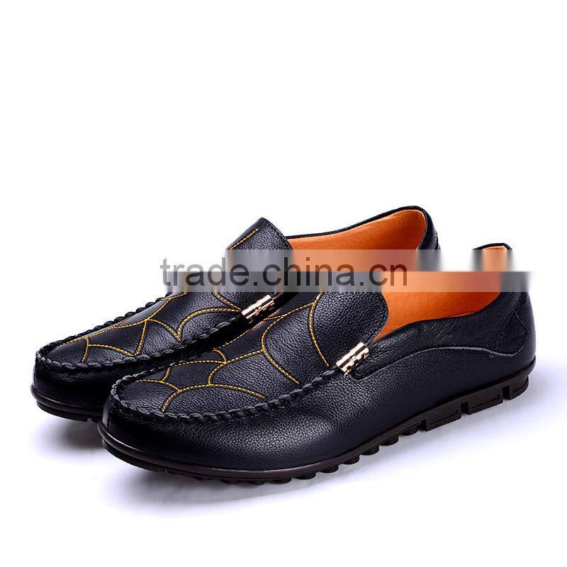 high quality top layer cow leather casual shoes fashion for male, men leather peas shoes casual have sample for adults