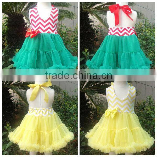 Newest kids wholesale chevron maxi dress