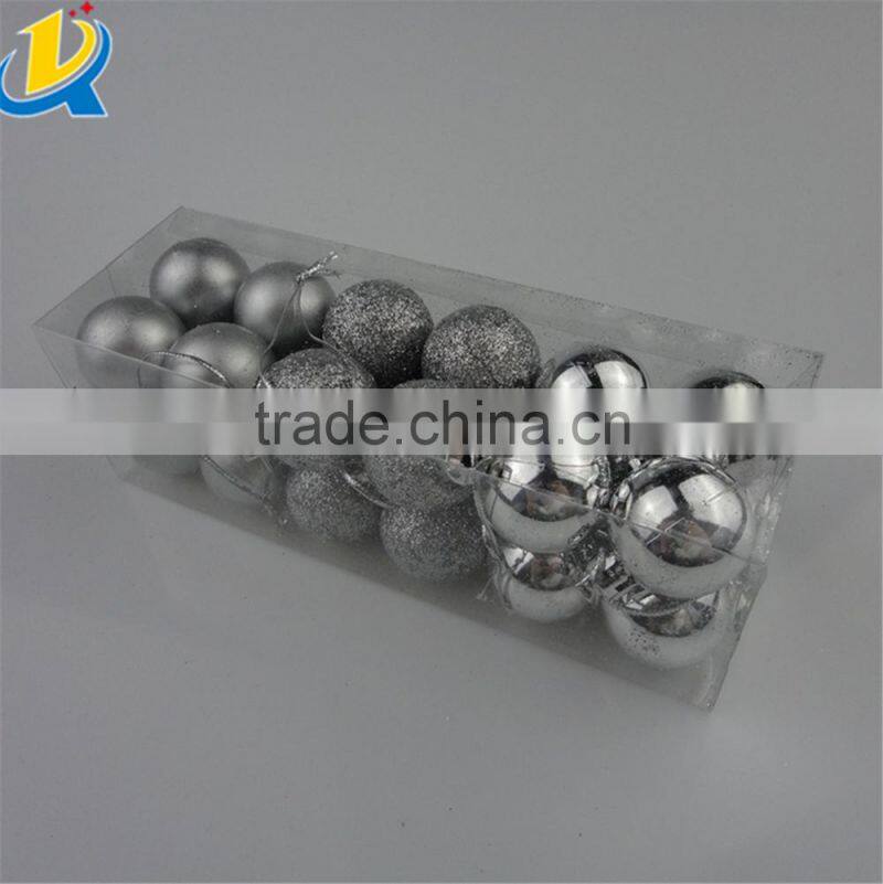 household party decoration white plastic christmas ornaments balls