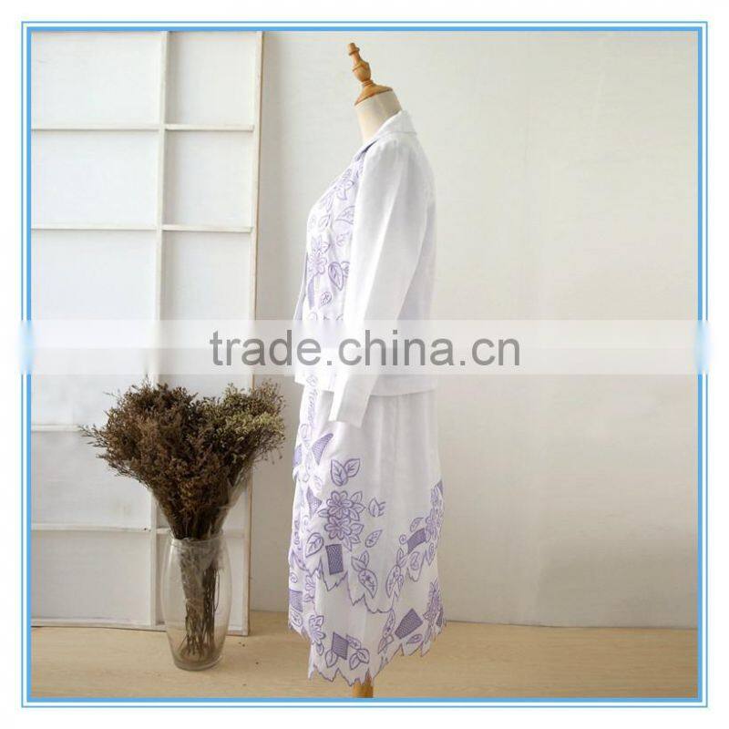 Latest 3 Pieces Embroidery Anti-static Business Suit For Women
