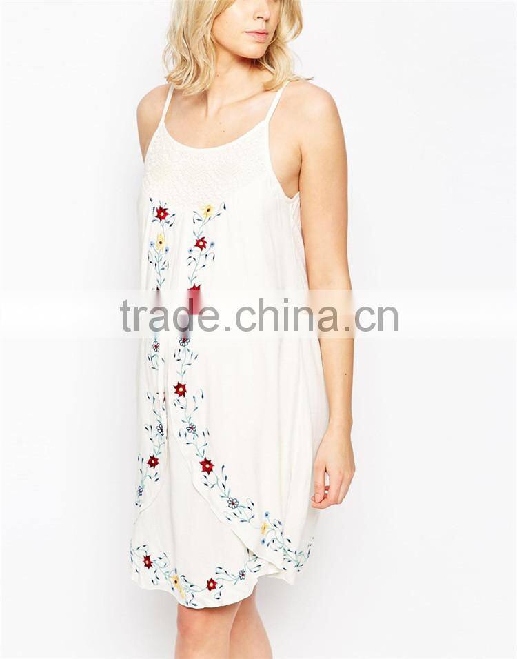 Cami Top Embroidery Midi Maternity Dress