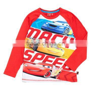 100% cotton long sleeve red boy T-shirts pajamas suit sleepwear