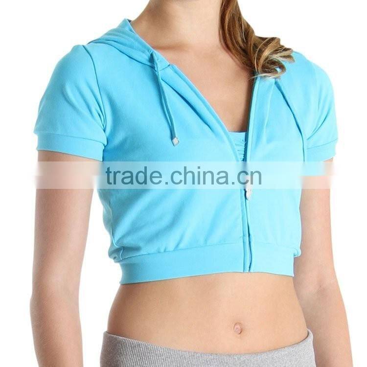 European style women short sleeve hoodies