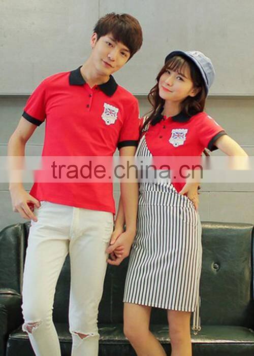 China Professional factory OEM good quality 2017 new sweet custom print couples Polo shirt