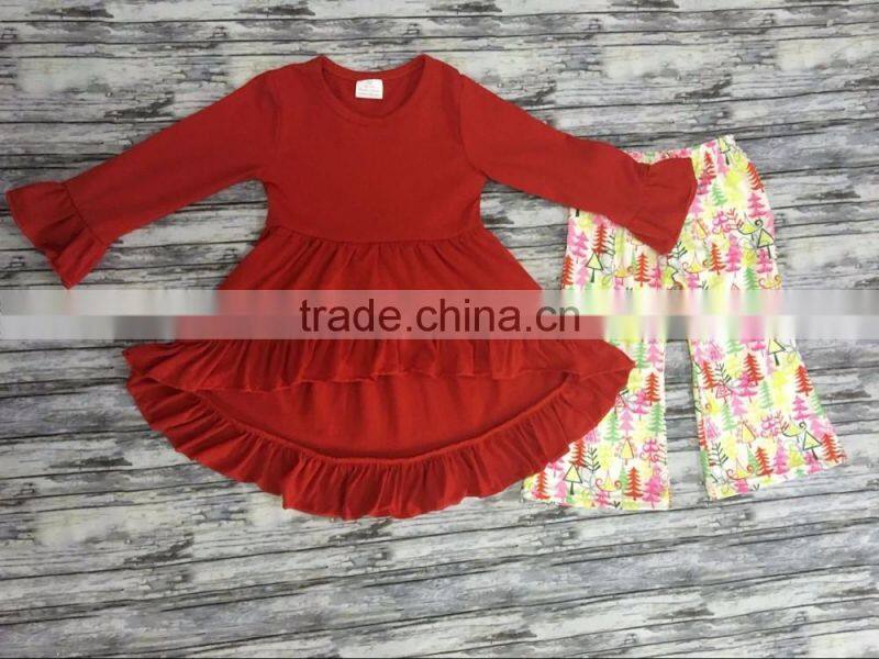 red warm Kids Clothing Two Pieces Set Baby Gorgeous christmas outfits
