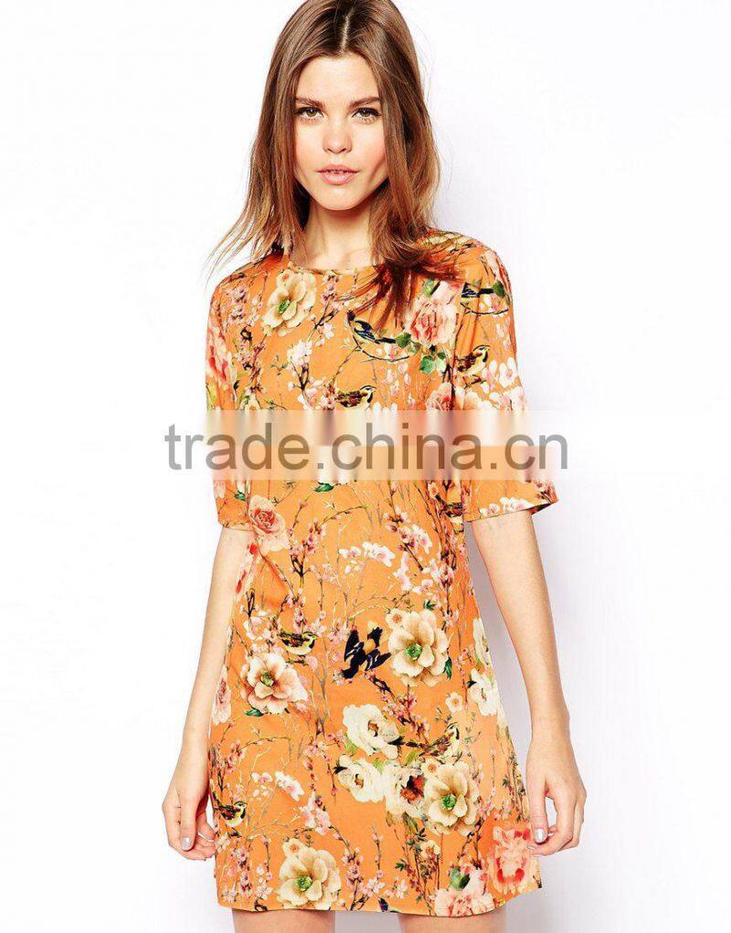 True Decadence Shift Dress in Botanical Floral Print