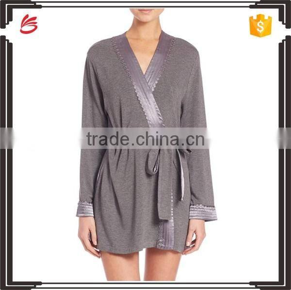 Top selling High Quality Floral Printing Silk Kimono Robes for Women