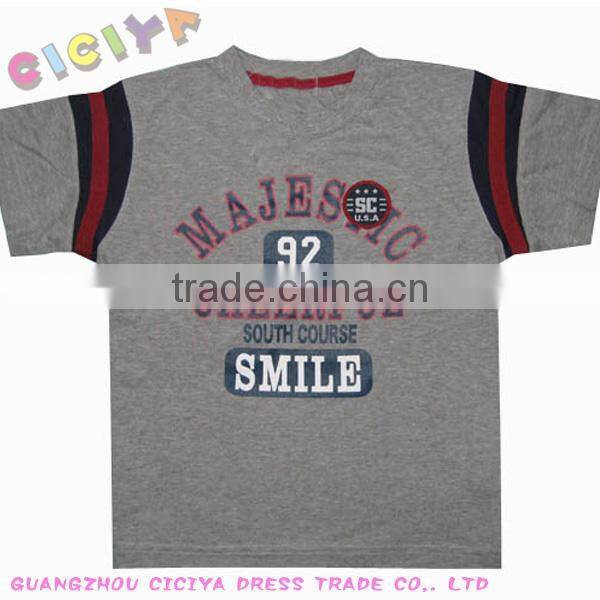 New organic design summer customized boys printing cotton tshirt