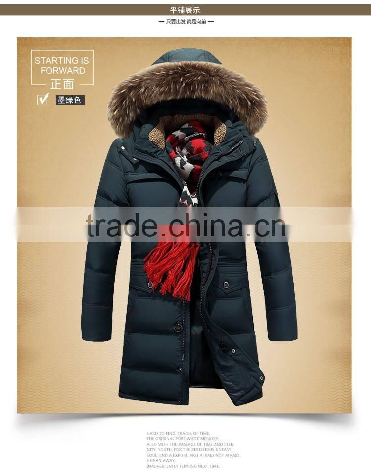 Man business style winter coat Stand-up collar men coats down coat for winter hiking jacket